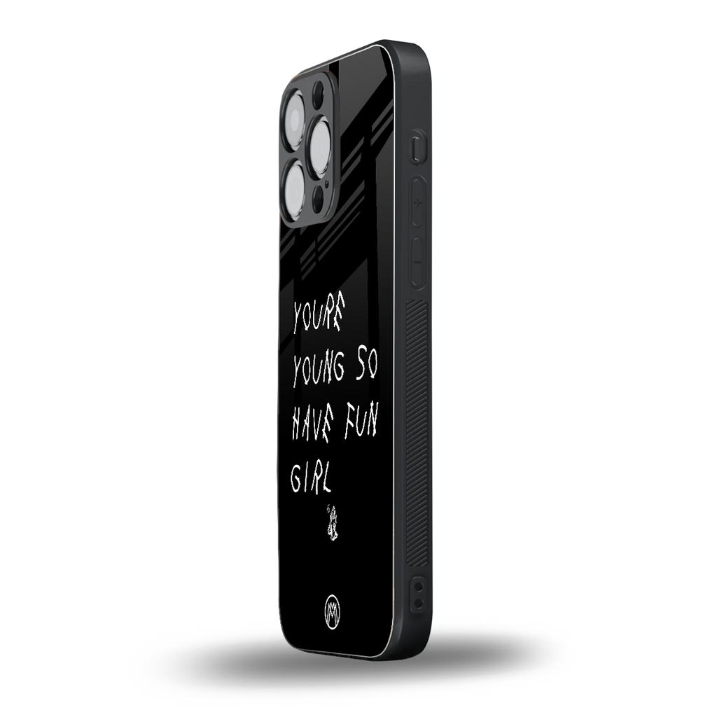 you are young back phone cover | glass case for iphone 13 pro max