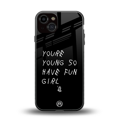 you are young back phone cover | glass case for iphone 13