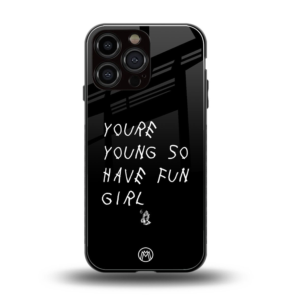 you are young back phone cover | glass case for iphone 16 pro max