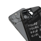 you are young back phone cover | glass case for iphone 13 mini