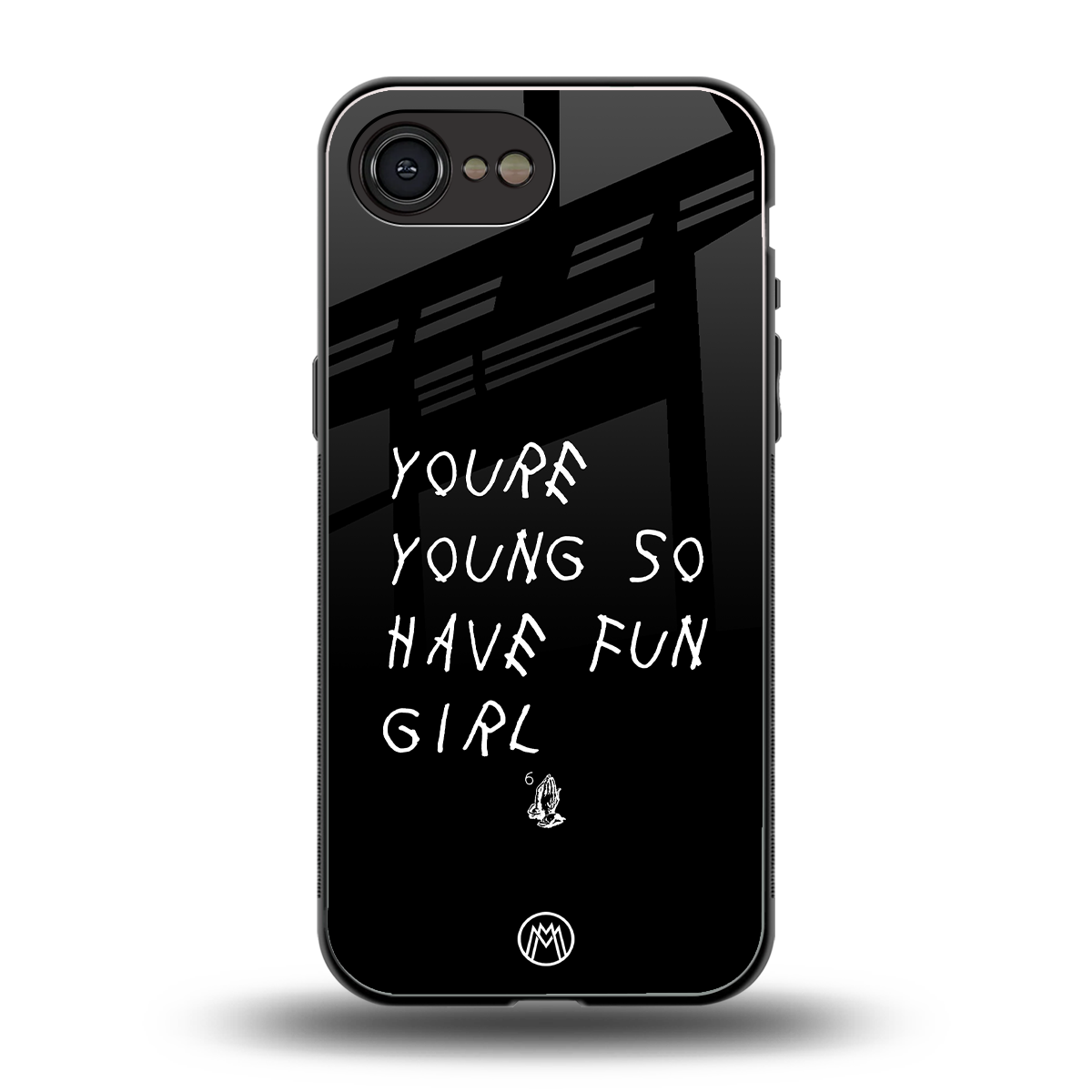 you are young back phone cover | glass case for iphone 16e