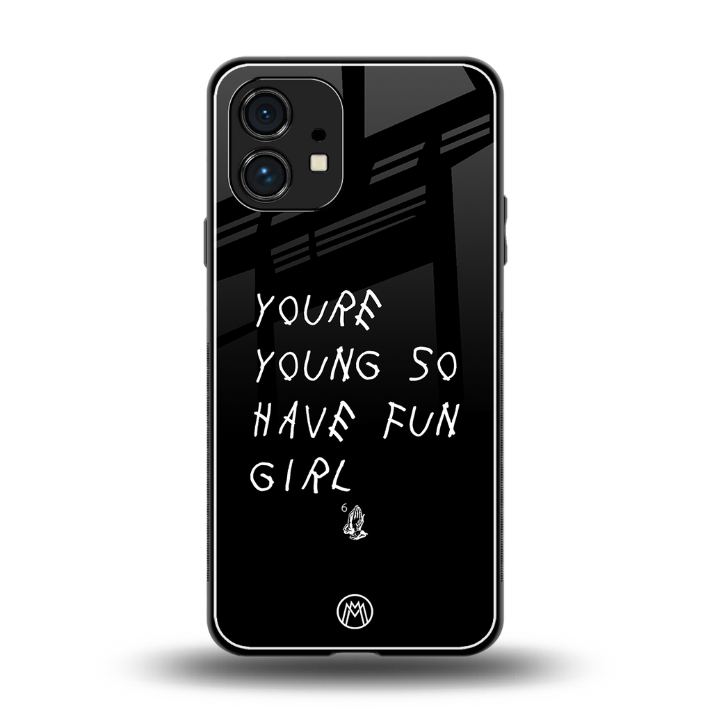you are young back phone cover | glass case for nothing phone 1