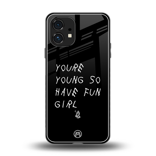 you are young back phone cover | glass case for nothing phone 1