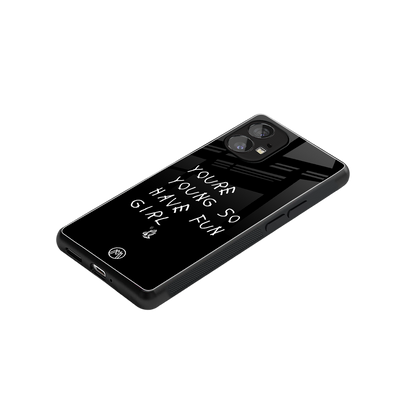 you are young back phone cover | glass case for nothing phone 1