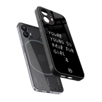 you are young back phone cover | glass case for nothing phone 2