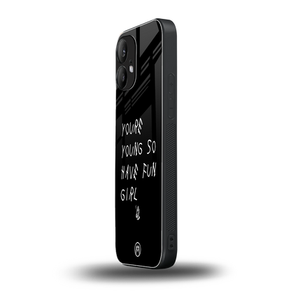 you are young back phone cover | glass case for nothing phone 2