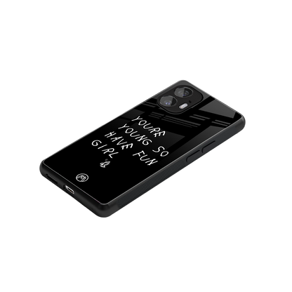 you are young back phone cover | glass case for nothing phone 2