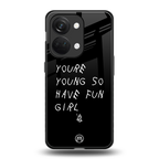you are young back phone cover | glass case for oneplus nord 3