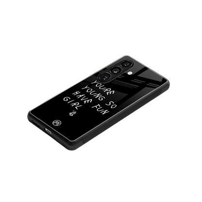 you are young back phone cover | glass case for samsung galaxy s23