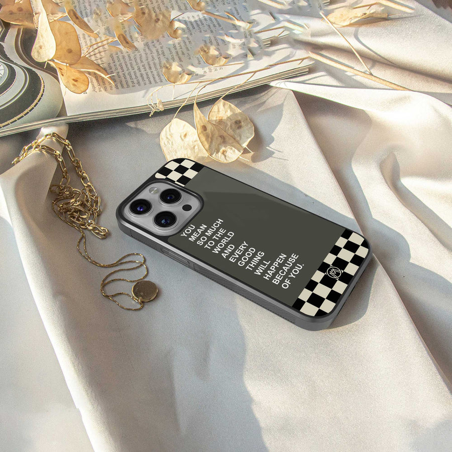 You Mean So Much To The World Phone Cover | Glass Case