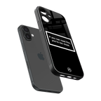 you're too close black back phone cover | glass case for iphone 16 plus