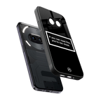 you're too close black back phone cover | glass case for nothing phone 2a