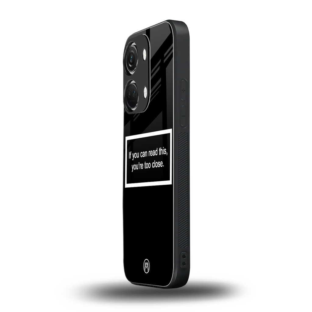 you're too close black back phone cover | glass case for oneplus nord 3