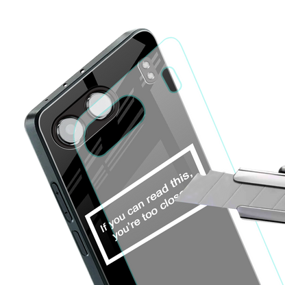 you're too close black back phone cover | glass case for oneplus nord 4