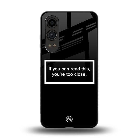 you're too close black back phone cover | glass case for oneplus nord ce 4 lite