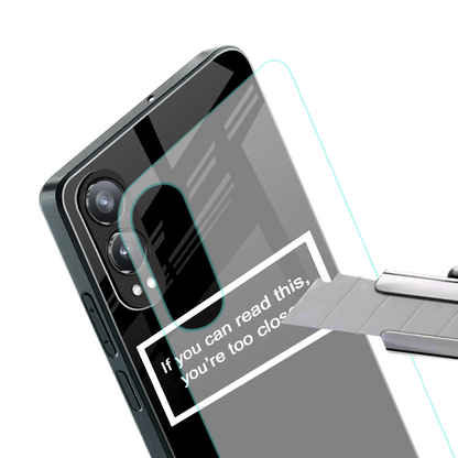 you're too close black back phone cover | glass case for oneplus nord ce 4 lite
