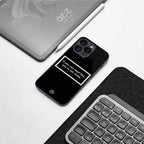 You're Too Close Black Phone Cover | Glass Case