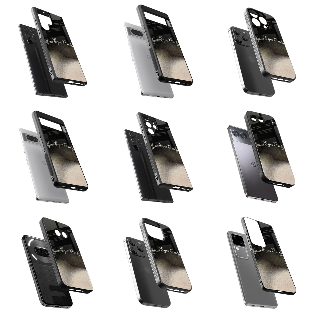 Durable Glass Back Mobile Case for iPhone, Samsung, OnePlus, Google Pixel, Redmi, Vivo, Oppo