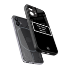 your nudes are safe with me black back phone cover | glass case for nothing phone 2