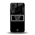 your nudes are safe with me black back phone cover | glass case for oneplus nord ce 4 lite