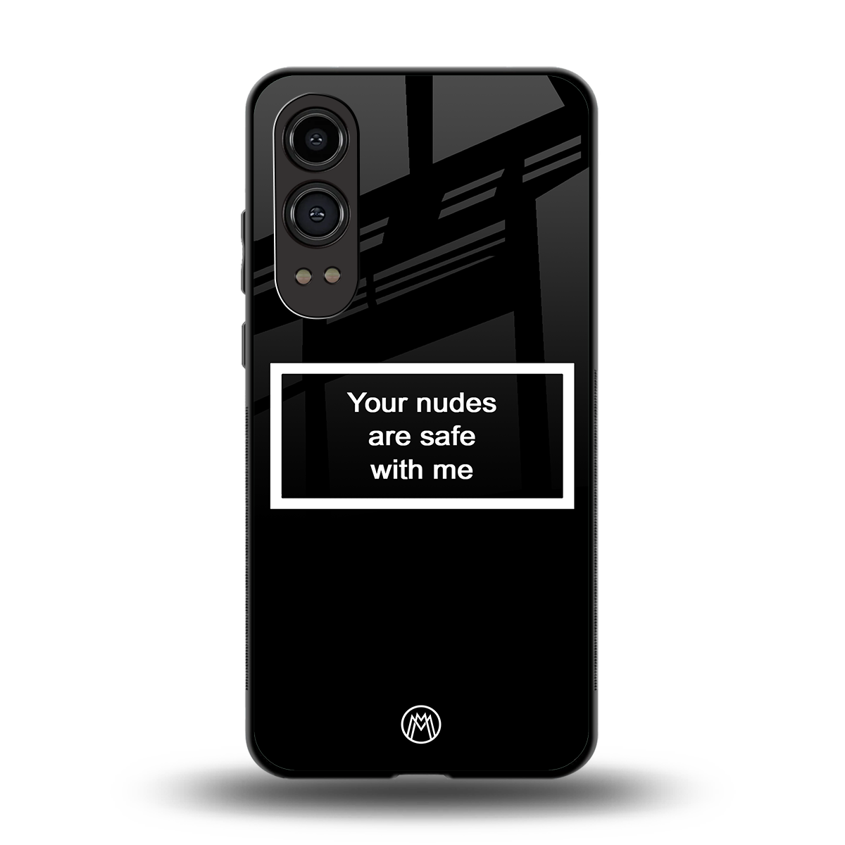 your nudes are safe with me black back phone cover | glass case for oneplus nord ce 4 lite