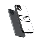 your nudes are safe with me white back phone cover | glass case for iphone 15 plus