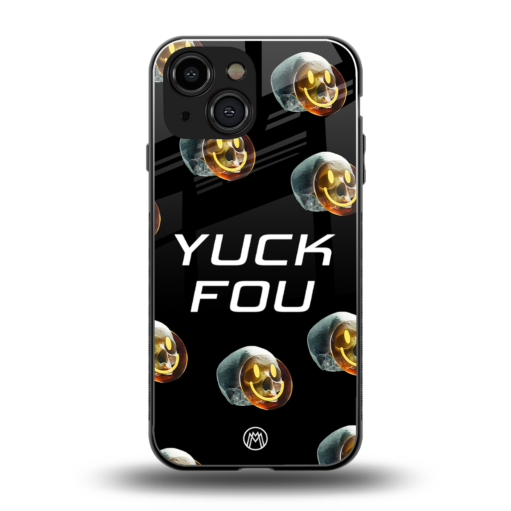 yuck fou back phone cover | glass case for iphone 13 mini