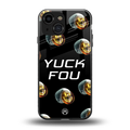 yuck fou back phone cover | glass case for iphone 13 mini