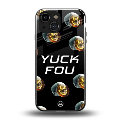 yuck fou back phone cover | glass case for iphone 13 mini