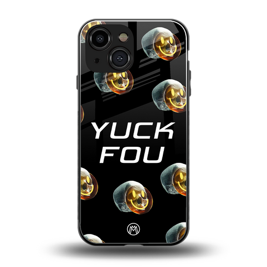 yuck fou back phone cover | glass case for iphone 13 mini