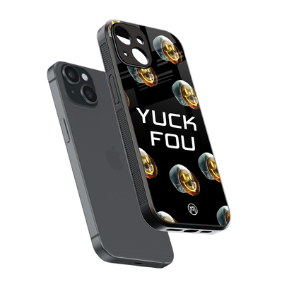 yuck fou back phone cover | glass case for iphone 13 mini