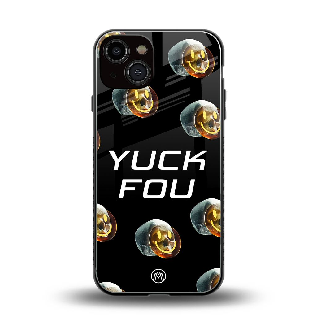yuck fou back phone cover | glass case for iphone 13
