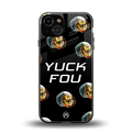 yuck fou back phone cover | glass case for iphone 13