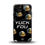 yuck fou back phone cover | glass case for iphone 13