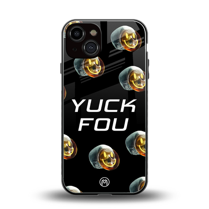 yuck fou back phone cover | glass case for iphone 13