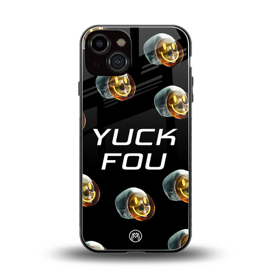 yuck fou back phone cover | glass case for iphone 13