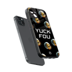 yuck fou back phone cover | glass case for iphone 15 plus