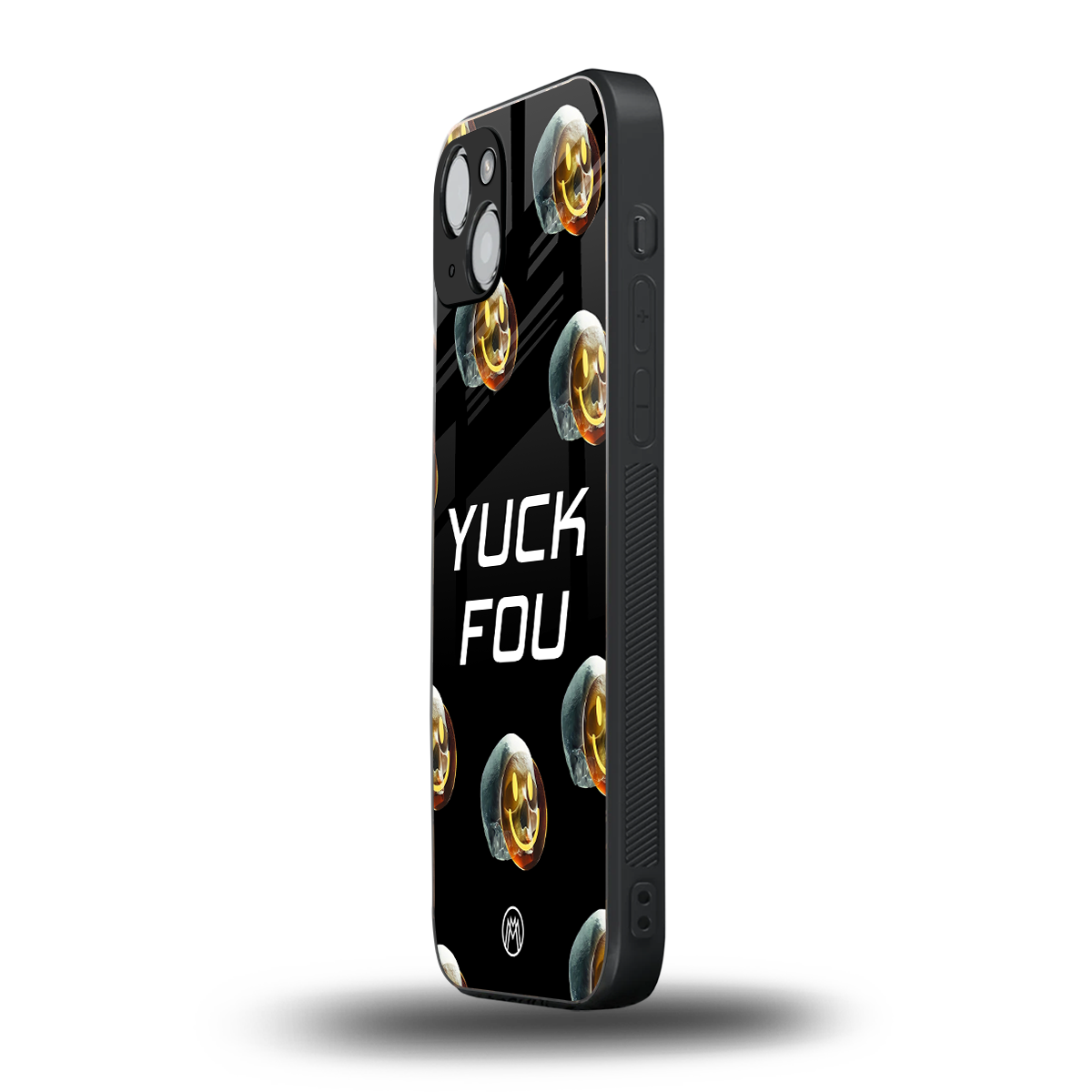 yuck fou back phone cover | glass case for iphone 15 plus