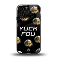 yuck fou back phone cover | glass case for iphone 15 pro max