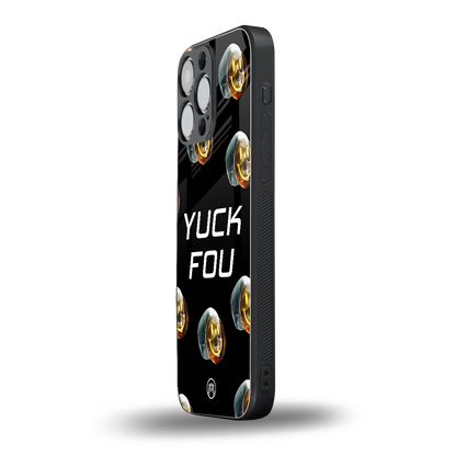 yuck fou back phone cover | glass case for iphone 14 pro max