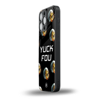 yuck fou back phone cover | glass case for iphone 15 pro max