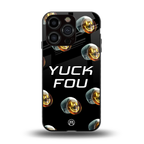 yuck fou back phone cover | glass case for iphone 14 pro