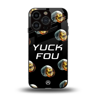 yuck fou back phone cover | glass case for iphone 14 pro