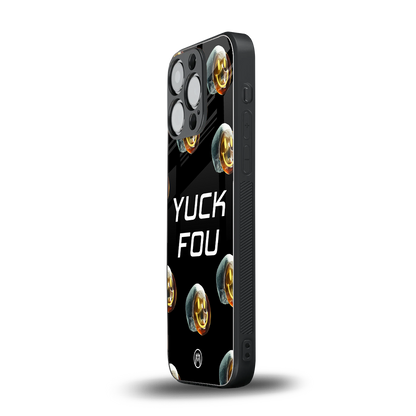 yuck fou back phone cover | glass case for iphone 14 pro