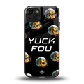 yuck fou back phone cover | glass case for iphone 15