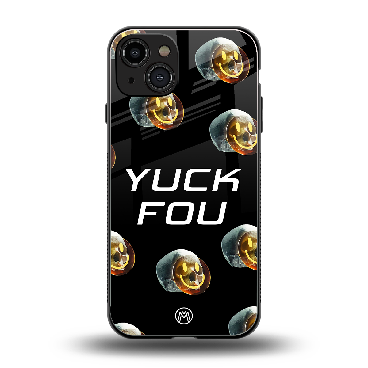 yuck fou back phone cover | glass case for iphone 15