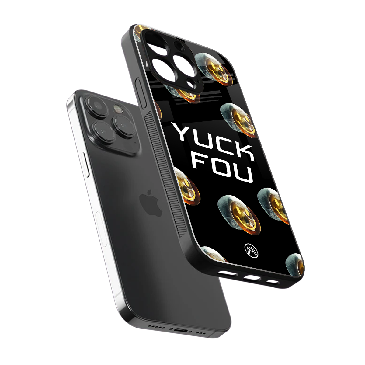yuck fou back phone cover | glass case for iphone 14 pro