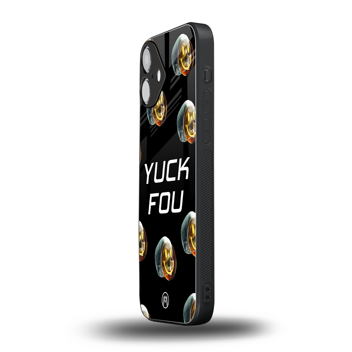 yuck fou back phone cover | glass case for iphone 16 plus