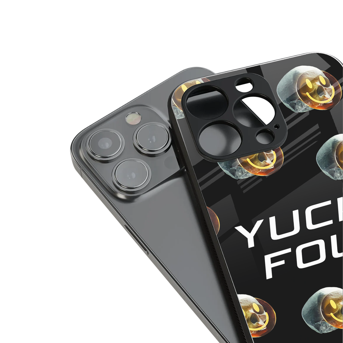 yuck fou back phone cover | glass case for iphone 13 pro max