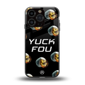 yuck fou back phone cover | glass case for iphone 16 pro